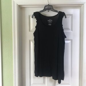 Torrid long sleeve ruffle cold shoulder